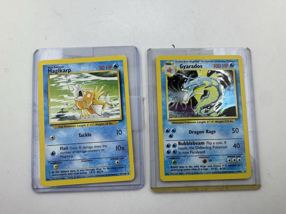 Pokemon TCG Gyarados 006/102 Base Set Holo Rare Evolution Set LP-MP